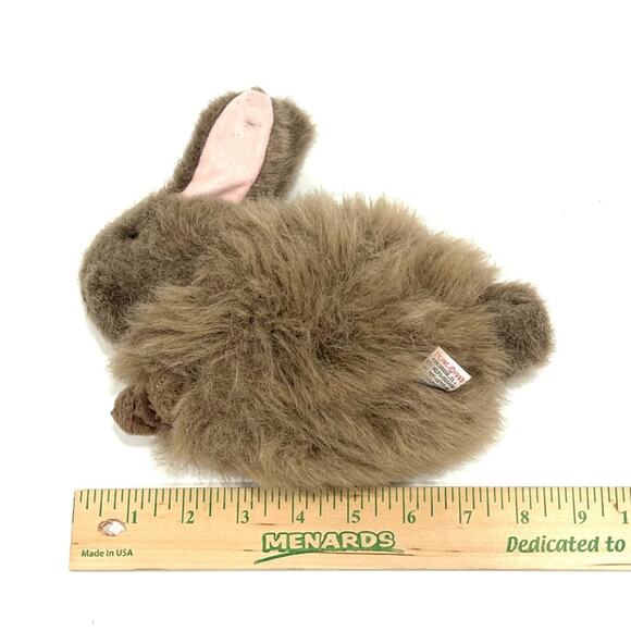 Vintage TY 1993 Realistic Fuzzy Bunny Toy Stuffed Animal #1 - Picture 9 of 10